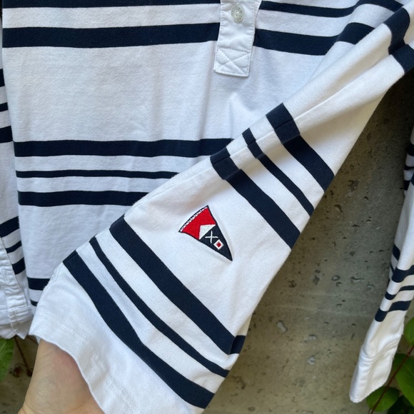 Henri Lloyd Striped Long Sleeve Yachting Polo, BMW, Blue and White, Medium - Picture 5 of 11